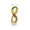 12" Amber Yellow Glass Abstract Infinity Sculpture